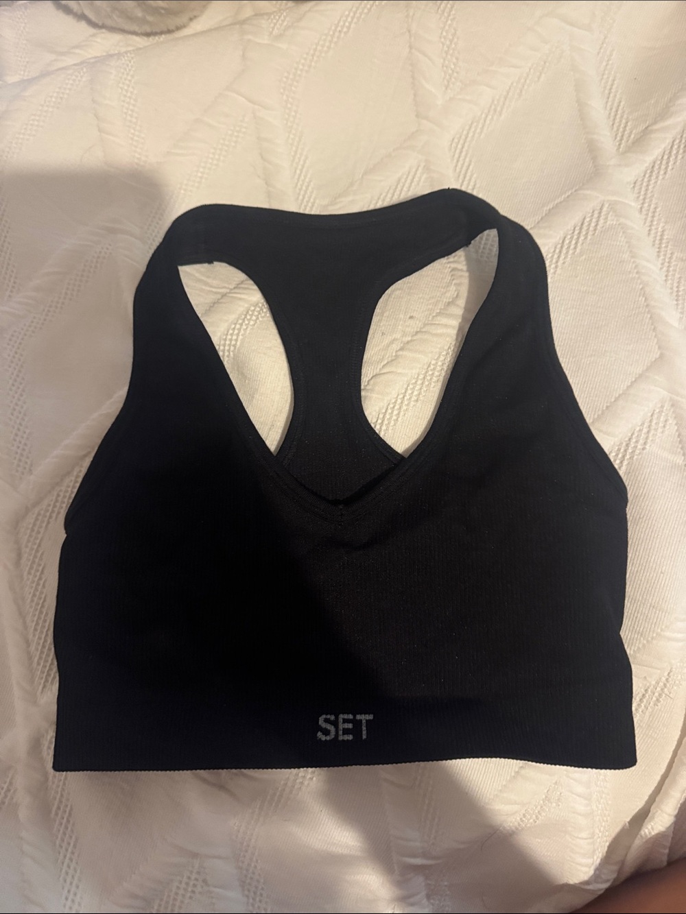 SET Active Black Seamless Racerback Sports Bra